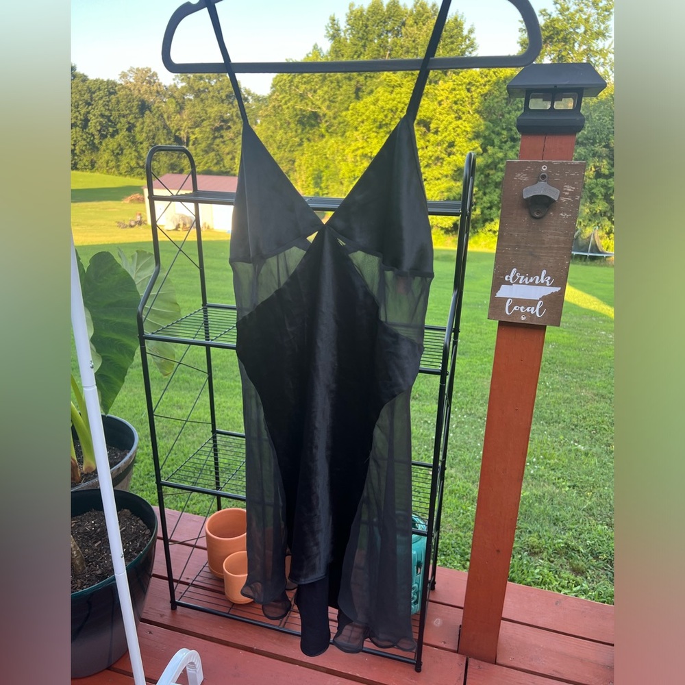 Victoria's Secret Black Sheer Slip Chemise